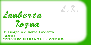 lamberta kozma business card